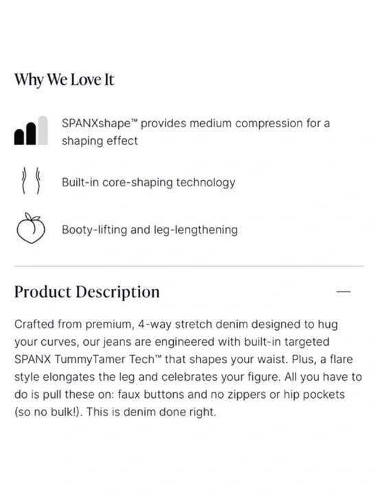 Spanx shapewear clean indigo blue wide bootcut classic trouser jean size medium - Picture 13 of 14